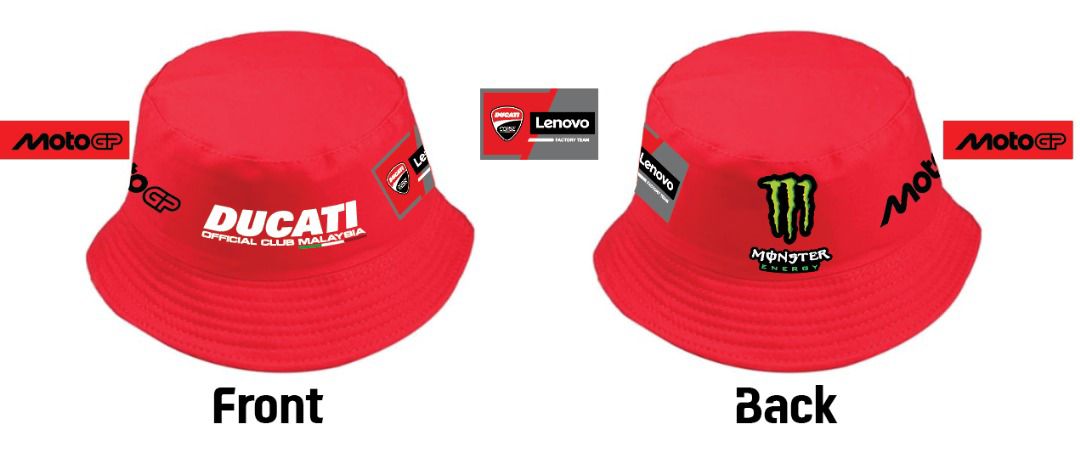 DUCATI OFFICIAL CLUB MALAYSIA BUCKET HAT 2025 - RED