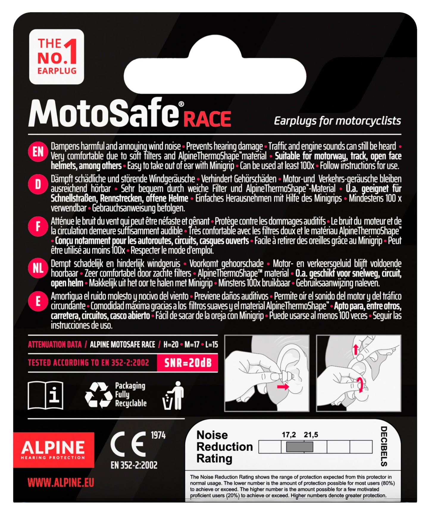 ALPINE MOTOSAFE RACE MOTOGP EDITION PAIR